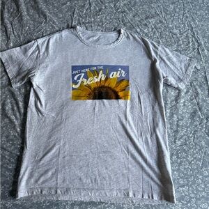 Aerie Boyfriend Tee with Sunflower Print